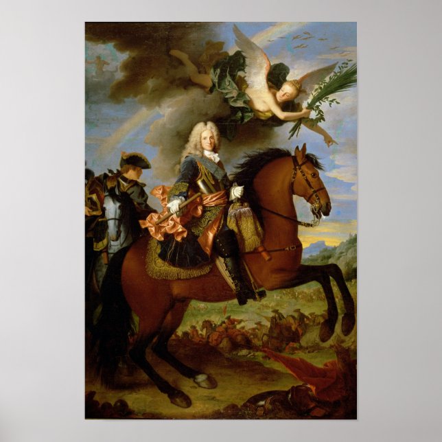 Poster Retrato Equestre de Philip V (Frente)