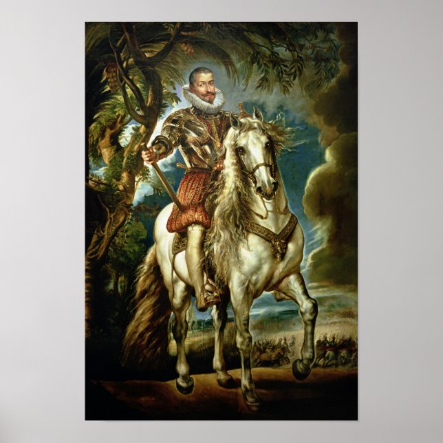 Poster Retrato equestre do Duque de Lerma 1603 (Frente)