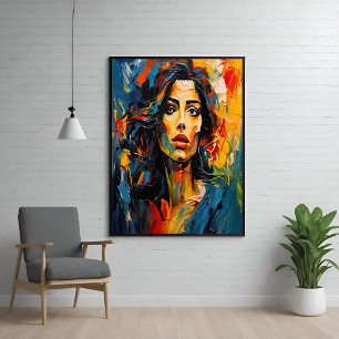 Poster Retrato Expressionista Radiante