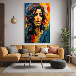 Póster Retrato Expressionista Radiante