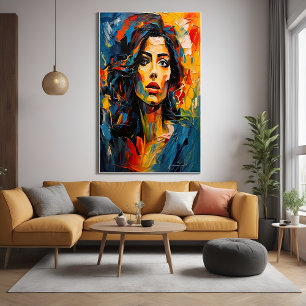 Póster Retrato Expressionista Radiante