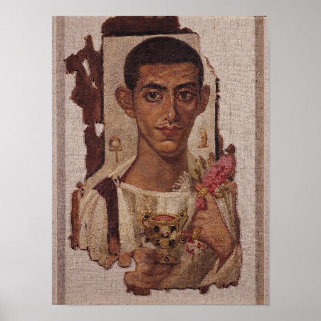Póster Retrato fayum de Amônio, de Antinoe (Frente)