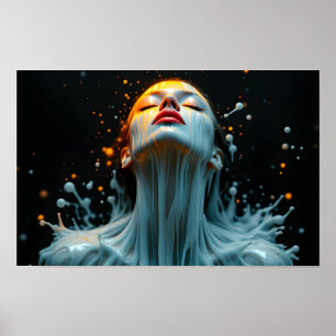 Poster retrato feminino de moda Fine Art