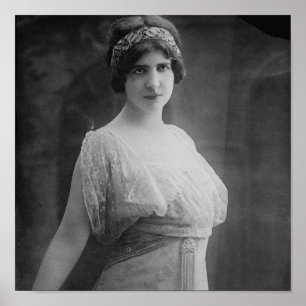 Poster Retrato francês de Beriza do Marguerite do cantor