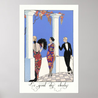 Poster Retrato Francês Vintage