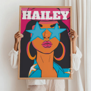 Poster Retrato Girassol Personalizado Decor Dorm