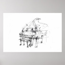 Poster Retrato Grande Piano Artístico - Premium