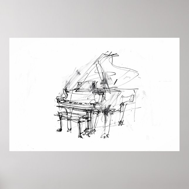 Poster Retrato Grande Piano Artístico - Premium (Frente)