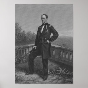Poster Retrato gravado Sherman de William Tecumseh