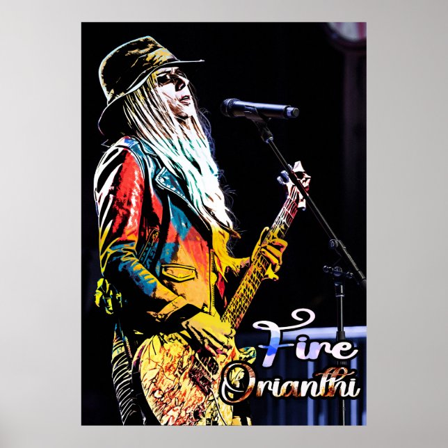Poster Retrato Guitarista Orianthi (Frente)