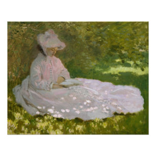 Póster Retrato impressionista de primavera, Claude Monet