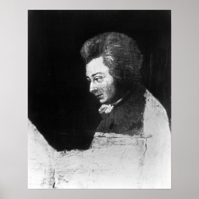 Póster Retrato inacabado de Wolfgang Amadeus Mozart (Frente)