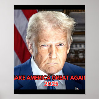 Poster Retrato Inaugural De 2025 Do Presidente Dona