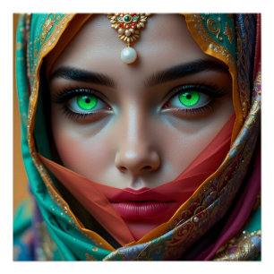 Póster Retrato Luminoso de Papelaria