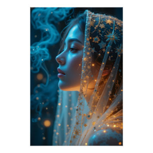 Póster Retrato Luz Encantado