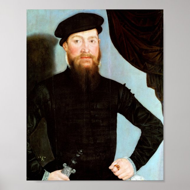 Poster Retrato masculino - Encaixe o mais jovem - c1564 (Frente)