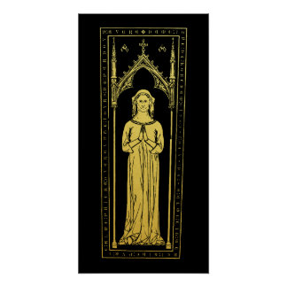 Póster Retrato medieval inglês 1300 Lady Joan Cobham