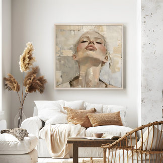 Poster Retrato Moderno Pintura de Parede Estética