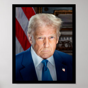 Poster Retrato Oficial da Casa Branca Donald J Trump 2025