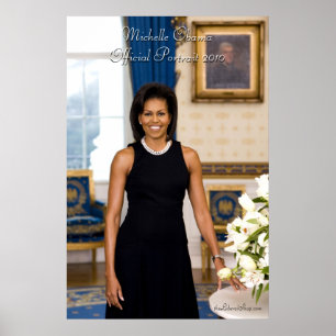 Póster Retrato Oficial da Primeira-Dama Michelle Obama