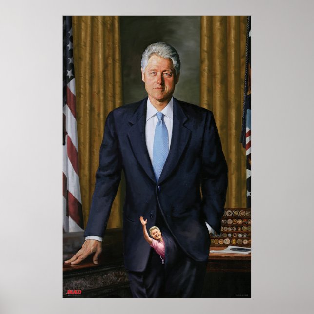 Poster Retrato Oficial de Bill Clinton da Revista MAD (Frente)