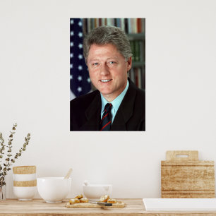 Poster Retrato Oficial do Presidente Bill Clinton 40 x 50