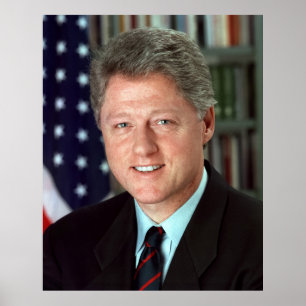 Poster Retrato Oficial do Presidente Bill Clinton 40 x 50