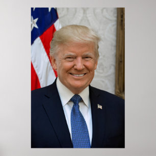 Poster Retrato Oficial do Presidente Donald Trump 2017