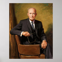 Retrato oficial do presidente Dwight Eisenhower na
