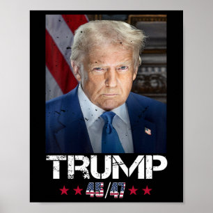 Poster Retrato Oficial Do Trump 4547 Dia De Inauguração