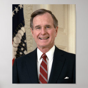 Poster Retrato Oficial George HW Bush