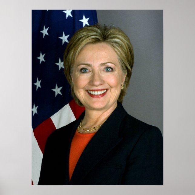 Póster Retrato Oficial Hillary Clinton (Frente)