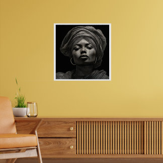 Poster Retrato orgulhoso da mulher negra e branca