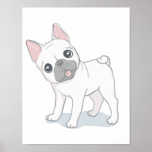 Poster Retrato para Bulldog Francês   Pão-Cão