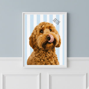 Poster Retrato Personalizado de Cachorro Foto de Animal