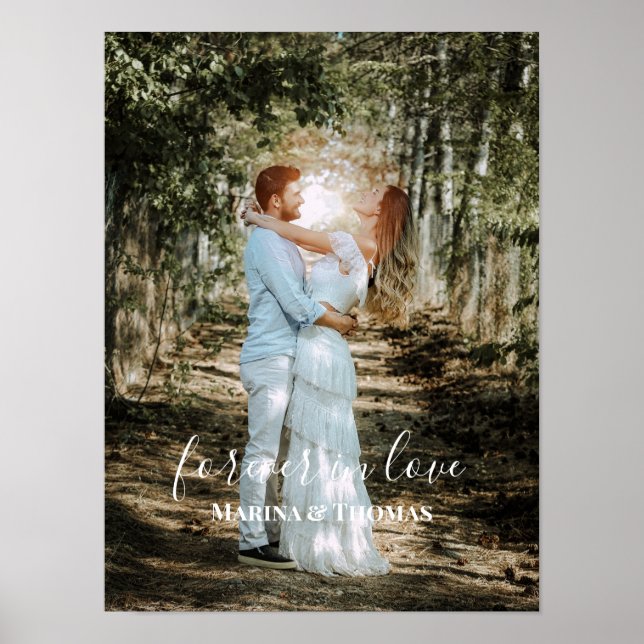 Poster Retrato personalizado de caligrafia moderna (Frente)