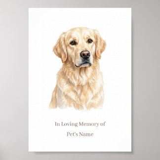Poster Retrato Personalizado de Memorial de Cachorro com