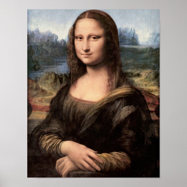 Póster Retrato / Pintura da Mona Lisa (Frente)
