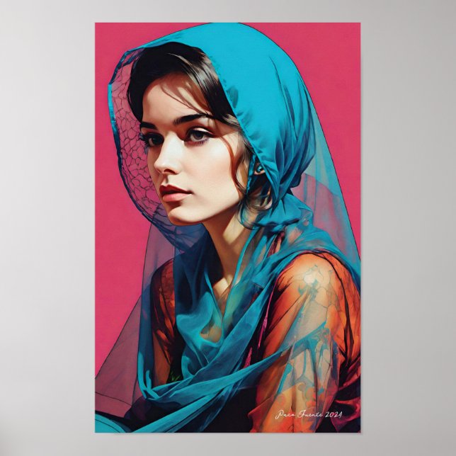 Poster Retrato pop 80 (Frente)