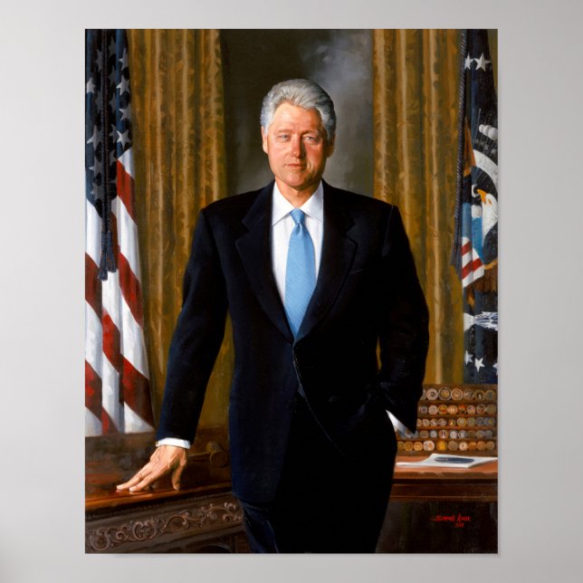 Póster Retrato Presidencial Oficial Bill Clinton (Frente)