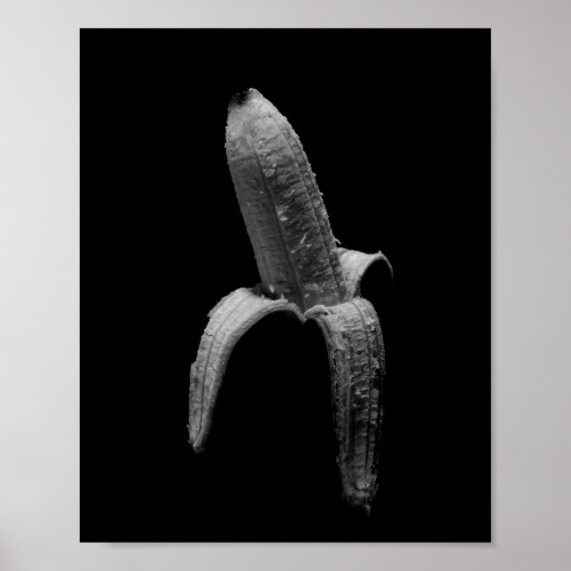 Poster Retrato preto e branco da Banana (Frente)