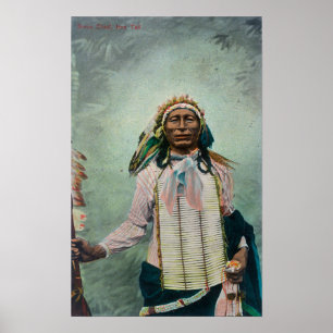 Póster Retrato principal da cauda do ferro de Sioux