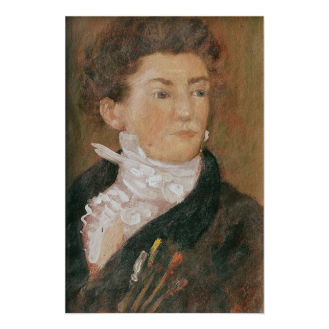 Póster Retrato próprio com pincéis (Frente)