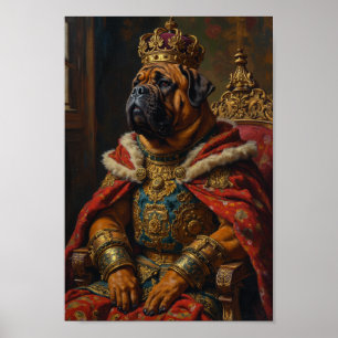 Poster Retrato Real de Bullmastiff