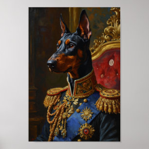 Poster Retrato Real de Doberman