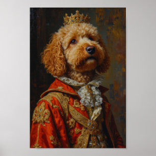 Poster Retrato Real de Goldendoodle
