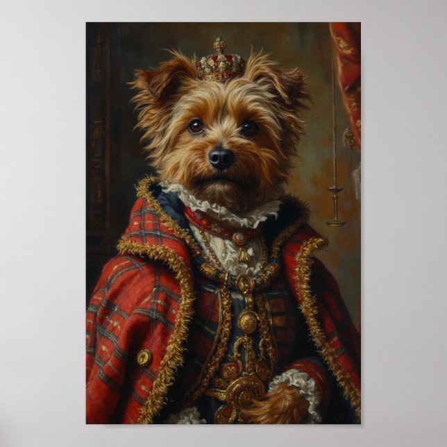 Poster Retrato Real do Cairn Terrier (Frente)