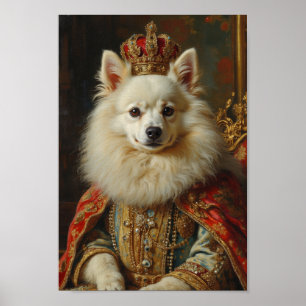 Poster Retrato Real do Cão Esquimó Americano