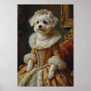 Poster Retrato Real do Coton de Tulear