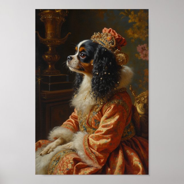 Poster Retrato Real do Japanese Chin (Frente)